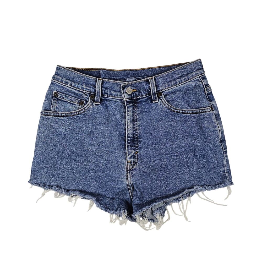 Vintage Levi's 551 Cut Off Shorts Womens 8 Relaxed Light Cotton Denim